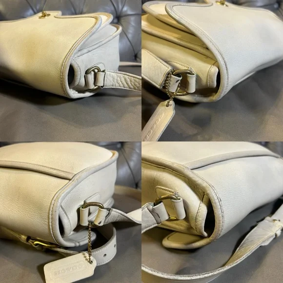 Vintage COACH Lenox Bone Crossbody / Shoulder Bag Made in US #9076 VTG Rare - Picture 11 of 17